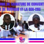 Cérémonie de signature de convention entre la ville de Rufisque et la Sen-CSU