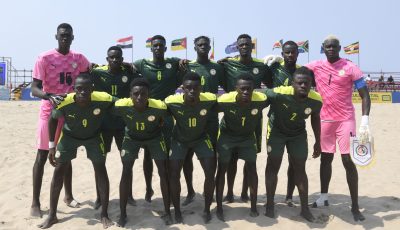 Senegal Team Picture during 2022 Hollywoodbets COSAFA Beach Soccer match between Senegal and South Africa at Durban Beach on the 26 September 2022 © Sydney Mahlangu/BackpagePix