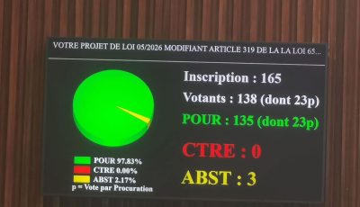 Article 319 du Code pénal : l’Assemblée adopte la réforme par 130 voix